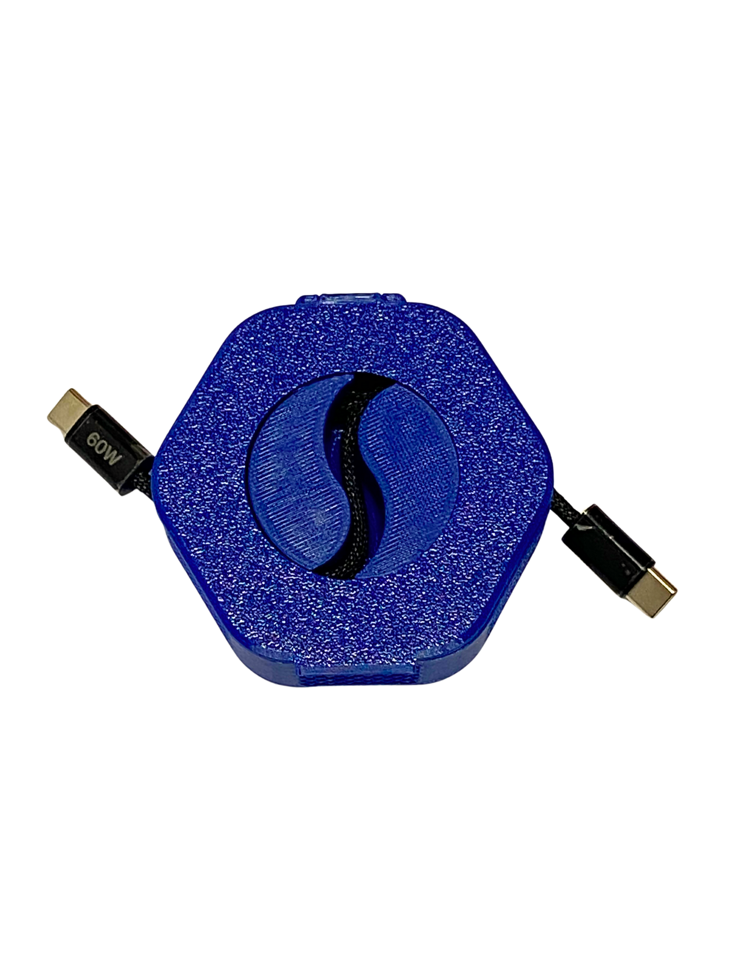 Compact 3D Printed Cable Organizer – 8cm Travel & Desk Cord Winder