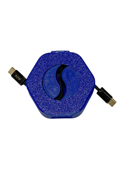Compact 3D Printed Cable Organizer – 8cm Travel & Desk Cord Winder