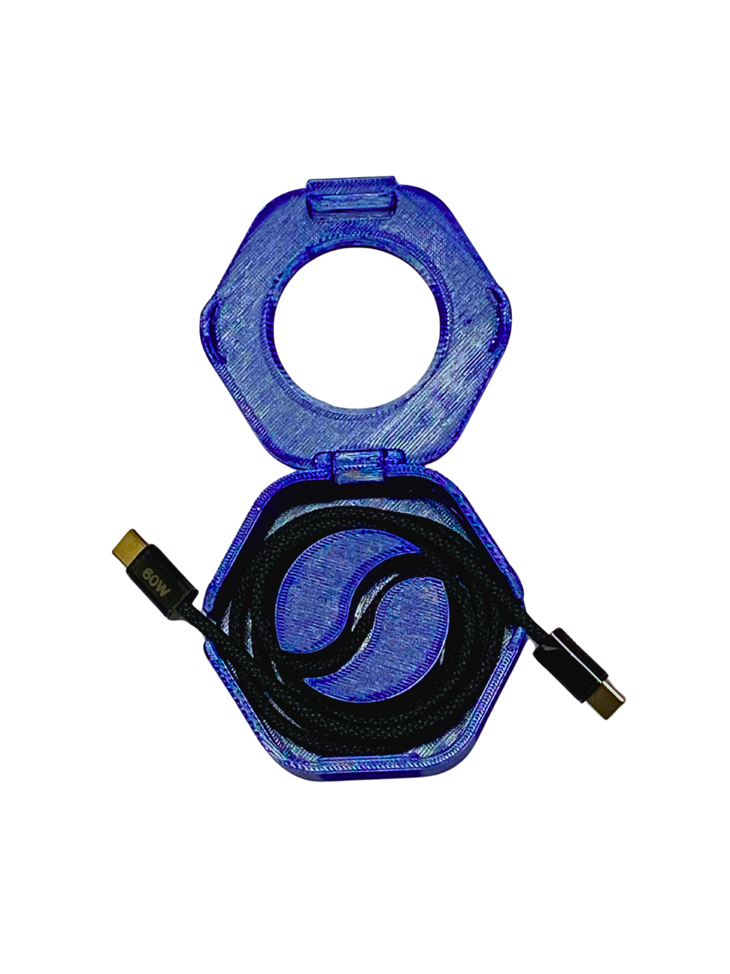 Compact 3D Printed Cable Organizer – 8cm Travel & Desk Cord Winder